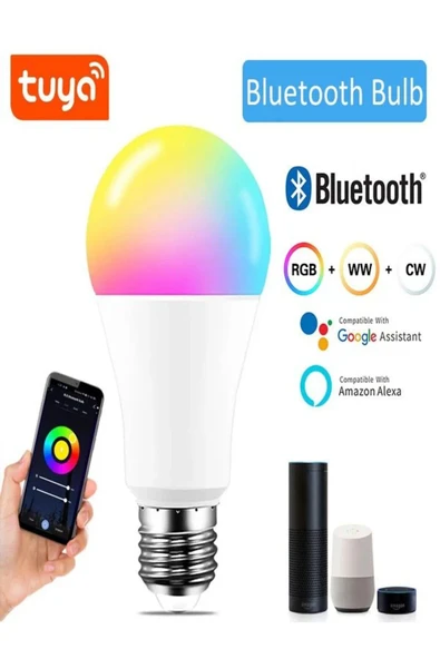 DEANB A+ 9Watt RGB+CCT App WiFi Kontrollü Tuya Destekli LED Lamba 2700/6500K 8W-1000LM ürün görseli 1