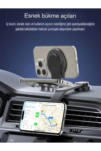 DEANB F-10 Neodimyum Mıknatıslı Katlanabilir Araç İçi Telefon Tutucular - Oto Aksesuarları ürün görseli 1