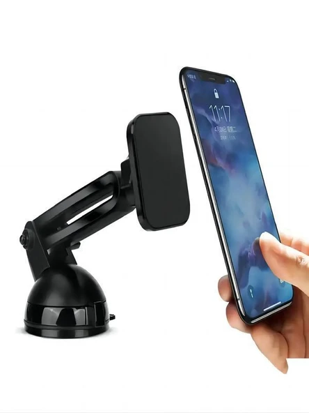 DEANB T014 360 Dönme Özellikli Tutacak Mıknatıslı Araç Içi Telefon Tutacağı Vantuzlu Telefon Tutucu ürün görseli 1