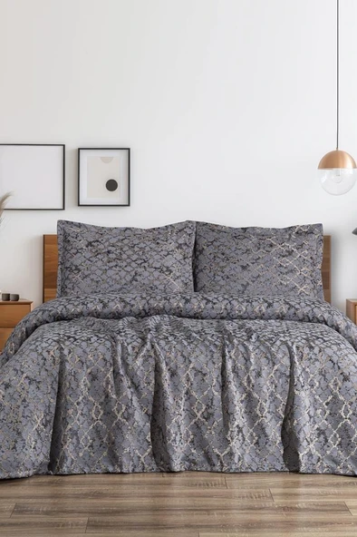 Ceres 3 Parça Çift Kişilik Pike Takımı 230x250 Gri ürün görseli 1