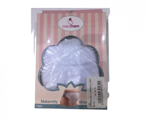 Chezmam Beli Dantelli Hamile Külot 1283 Beyaz Large ürün görseli 1