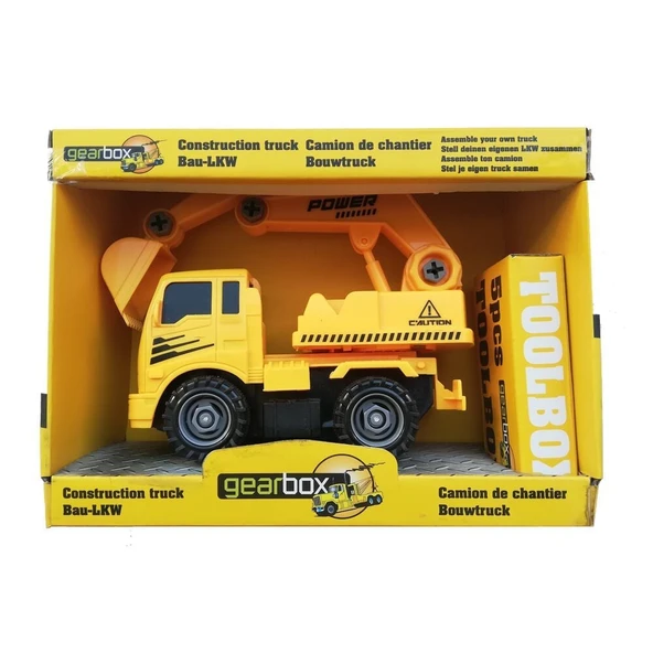 YUMURCAK TOYZ Sürtmeli Sök Tak Kepçe Kamyonu Kız Erkek Çocuk Oyuncak Eğitici Oyuncaklar ürün görseli 1