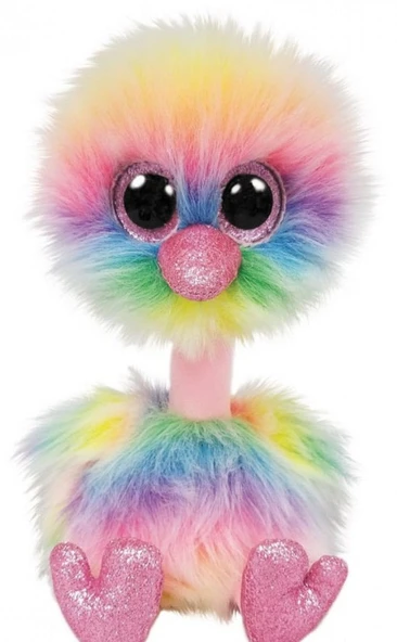 YUMURCAK TOYZ TY Beanie Boos Deve Kuşu Asha Peluş 15cm Kız Erkek Çocuk Oyuncak Eğitici Oyuncaklar ürün görseli 1