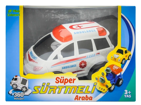 YUMURCAK TOYZ Sürtmeli Kırılmaz Kutulu Ambulans  Kız Erkek Çocuk Oyuncak Eğitici Oyuncaklar ürün görseli 1