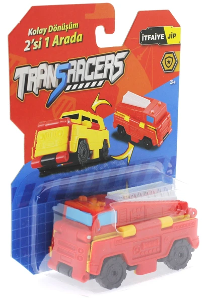 YUMURCAK TOYZ Transracers Dönüşen Araçlar İtfaiye / Jip Kız Erkek Çocuk Oyuncak Eğitici Oyuncaklar ürün görseli 1