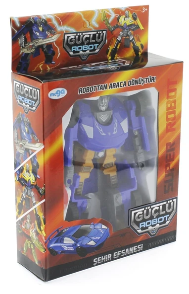 YUMURCAK TOYZ Araca Dönüşen Mavi Güçlü Robot Kız Erkek Çocuk Oyuncak Eğitici Oyuncaklar ürün görseli 1