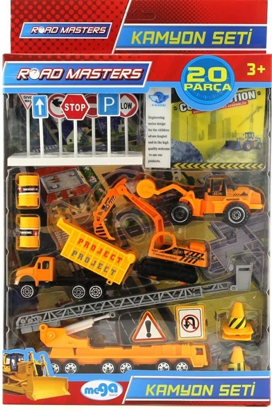 YUMURCAK TOYZ Merdivenli Metal Kamyon Seti 5105 Kız Erkek Çocuk Oyuncak Eğitici Oyuncaklar ürün görseli 1