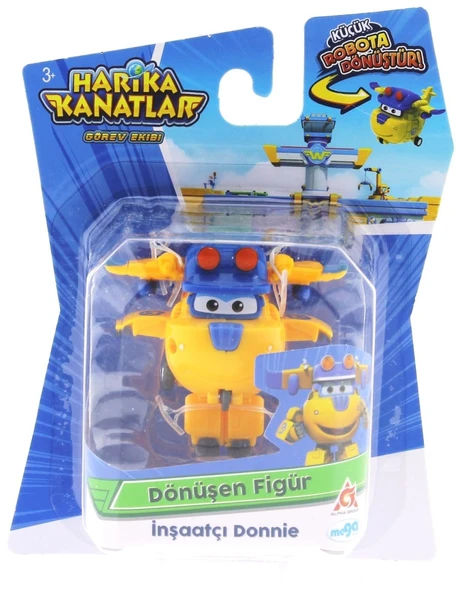 YUMURCAK TOYZ Harika Kanatlar Dönüşen Tekli Figür İnşaatçı Donnie Kız Erkek Çocuk Oyuncak Eğitici Oyuncaklar ürün görseli 1