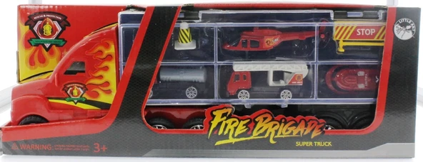 YUMURCAK TOYZ Taşınabilir Die Cast Metal Araçlı İtfaiye Kamyonu Kız Erkek Çocuk Oyuncak Eğitici Oyuncaklar ürün görseli 1