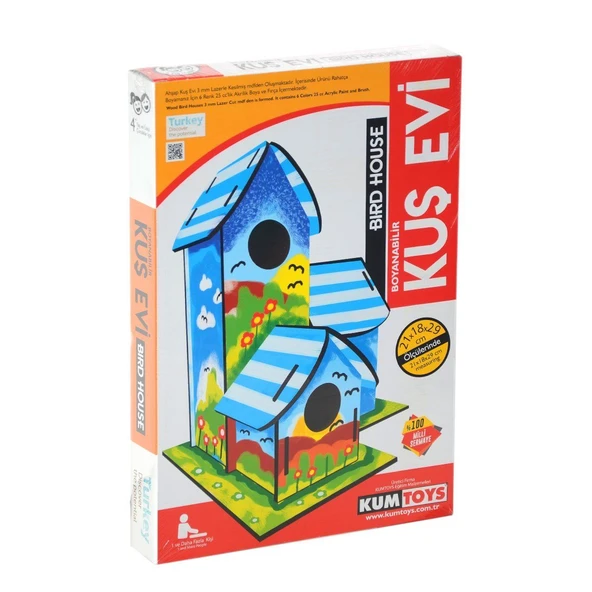 YUMURCAK TOYZ 5269 KUMTOYS KUŞ EVİ 3LÜ Kız Erkek Çocuk Oyuncak Eğitici Oyuncaklar ürün görseli 1