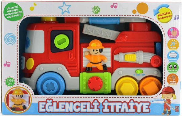 YUMURCAK TOYZ İngilizce Ve İspanyolca Konuşan İtfaiye Kız Erkek Çocuk Oyuncak Eğitici Oyuncaklar ürün görseli 1