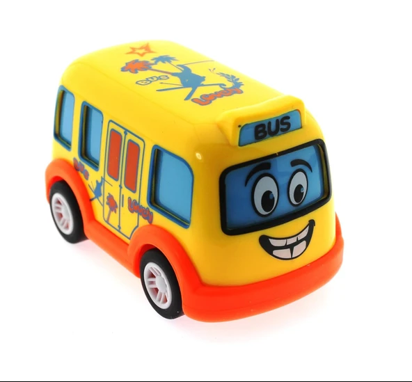 YUMURCAK TOYZ Çek Bırak Mini Sevimli Sarı Otobüs Kız Erkek Çocuk Oyuncak Eğitici Oyuncaklar ürün görseli 1