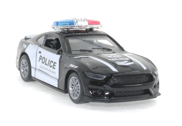 YUMURCAK TOYZ Die Cast Çek Bırak Metal Siyah Polis Arabası Kız Erkek Çocuk Oyuncak Eğitici Oyuncaklar ürün görseli 1