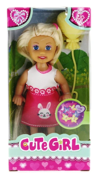 YUMURCAK TOYZ Cute Girl Sarı Balonlu Sarışın Mini Bebek Kız Erkek Çocuk Oyuncak Eğitici Oyuncaklar ürün görseli 1