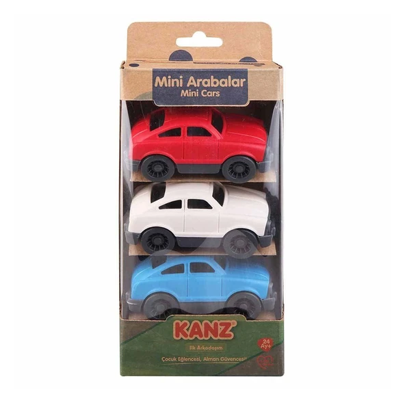 YUMURCAK TOYZ 30812 Kanz 3'lü Mini Arabalar / +24 ay Kız Erkek Çocuk Oyuncak Eğitici Oyuncaklar ürün görseli 1