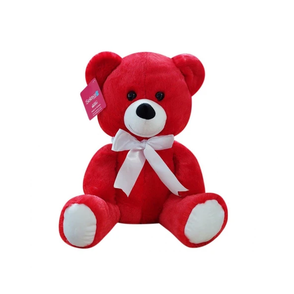 YUMURCAK TOYZ 1178KR Selay, Oturan Ayı 37cm Kırmızı Kız Erkek Çocuk Oyuncak Eğitici Oyuncaklar ürün görseli 1