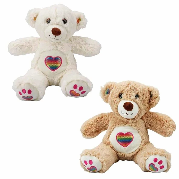 YUMURCAK TOYZ Gökkuşağı Kalpli Peluş Ayı 30cm.1adet Fiyatıdır Kız Erkek Çocuk Oyuncak Eğitici Oyuncaklar ürün görseli 1