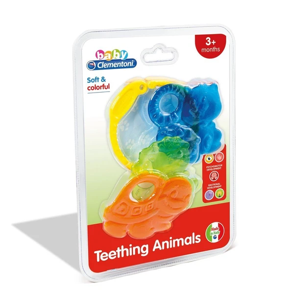 YUMURCAK TOYZ 17061 Baby Clementoni Renkli Hayvanlar Dişlik / +3 ay Kız Erkek Çocuk Oyuncak Eğitici Oyuncaklar ürün görseli 1