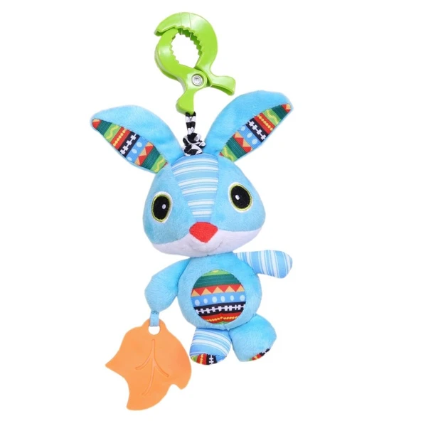 YUMURCAK TOYZ Biba Toys Çıngıraklı Puset Oyuncağı Tavşan-Titreşimli Kız Erkek Çocuk Oyuncak Eğitici Oyuncaklar ürün görseli 1