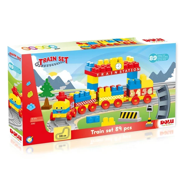 YUMURCAK TOYZ 5082 Dolu Tren Yol Set Yapı Blokları 89 Parça Kız Erkek Çocuk Oyuncak Eğitici Oyuncaklar ürün görseli 1