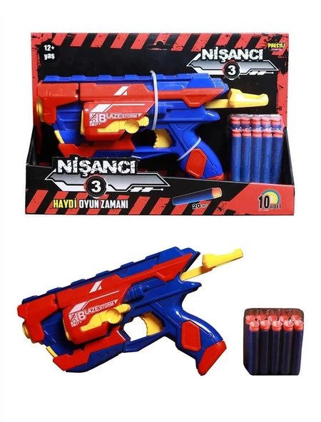 YUMURCAK TOYZ Soft Mermi Atan Nişancı Oyuncak Silah Yerli Ürün Kız Erkek Çocuk Oyuncak Eğitici Oyuncaklar ürün görseli 1