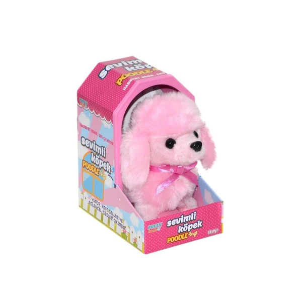YUMURCAK TOYZ 47171 Sevimli Pembe Poodle Kız Erkek Çocuk Oyuncak Eğitici Oyuncaklar ürün görseli 1
