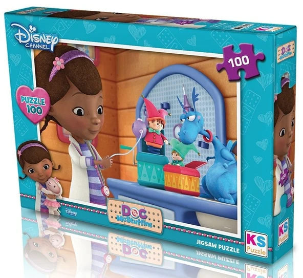 YUMURCAK TOYZ KS Puzzle 100 Parça Doc MCStuffins Kız Erkek Çocuk Oyuncak Eğitici Oyuncaklar ürün görseli 1