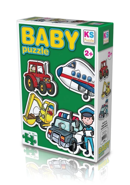 YUMURCAK TOYZ KS Baby Puzzle 4 in1 Meslekler ve Taşıtlar / Jobs and Vehicles Kız Erkek Çocuk Oyuncak Eğitici Oyunc ürün görseli 1