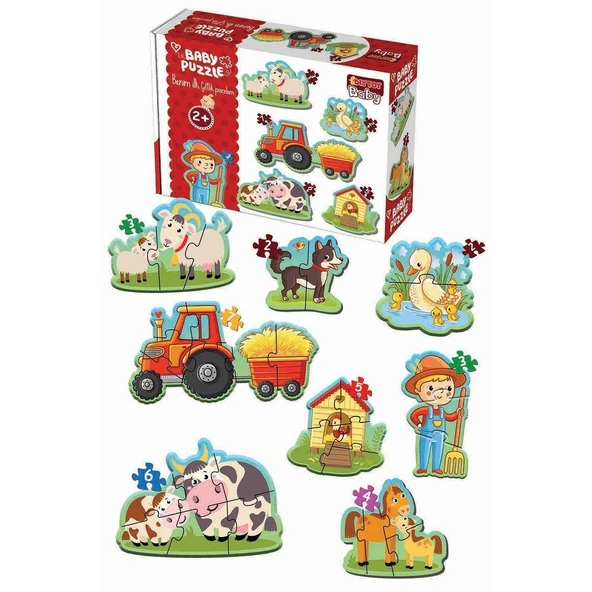 YUMURCAK TOYZ 1734 Dıytoy, Baby Puzzle- İlk Çiftlik Puzzle Kız Erkek Çocuk Oyuncak Eğitici Oyuncaklar ürün görseli 1