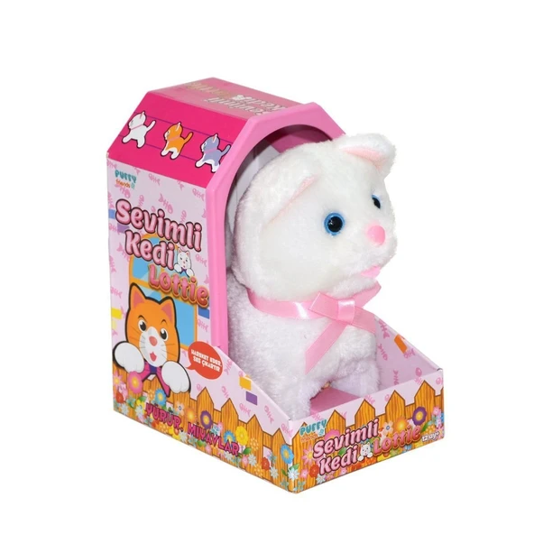 YUMURCAK TOYZ 47191 Sesli ve Hareketli Jamina Sevimli Kedi Lottie Kız Erkek Çocuk Oyuncak Eğitici Oyuncaklar ürün görseli 1