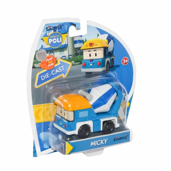 YUMURCAK TOYZ POLI 83259 Metal Araç Karakter Figürler 5 Asorti - 1adet stokta olan gönderilir Kız Erkek Çocuk Oyun ürün görseli 1