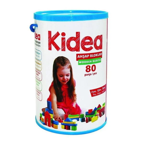 YUMURCAK TOYZ KID-1003 Chiva, Ahşap Bloklar 80 Parça Kız Erkek Çocuk Oyuncak Eğitici Oyuncaklar ürün görseli 1