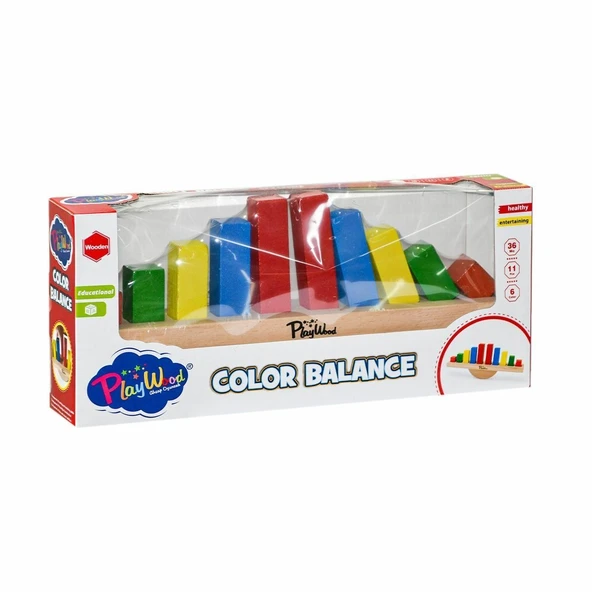 YUMURCAK TOYZ ONY-387 Ahşap Renkli Balans Oyunu -Onyıl Kız Erkek Çocuk Oyuncak Eğitici Oyuncaklar ürün görseli 1