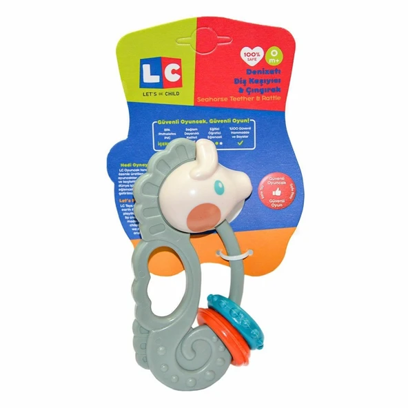 YUMURCAK TOYZ 30930 LC Deniz Atı Çıngırak ve Diş Kaşıyıcı -Enfal - 1adet stokta olan gönderilir Kız Erkek Çocuk Oy ürün görseli 1