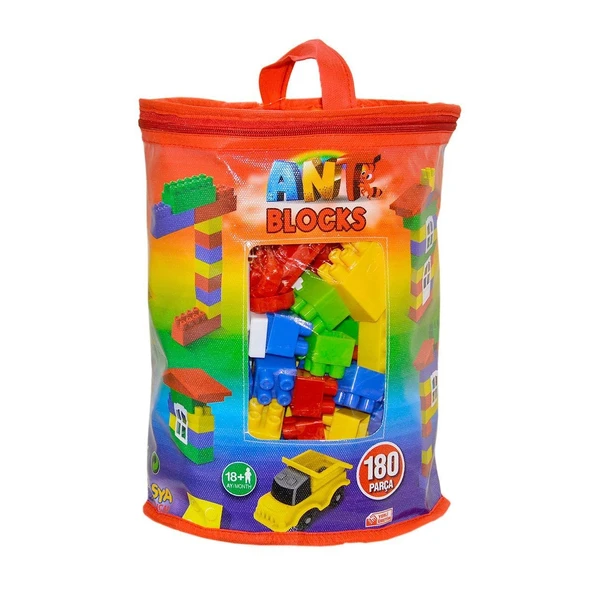 YUMURCAK TOYZ ANT181 Ant Blocks 180 Parça Blok Seti Kız Erkek Çocuk Oyuncak Eğitici Oyuncaklar ürün görseli 1
