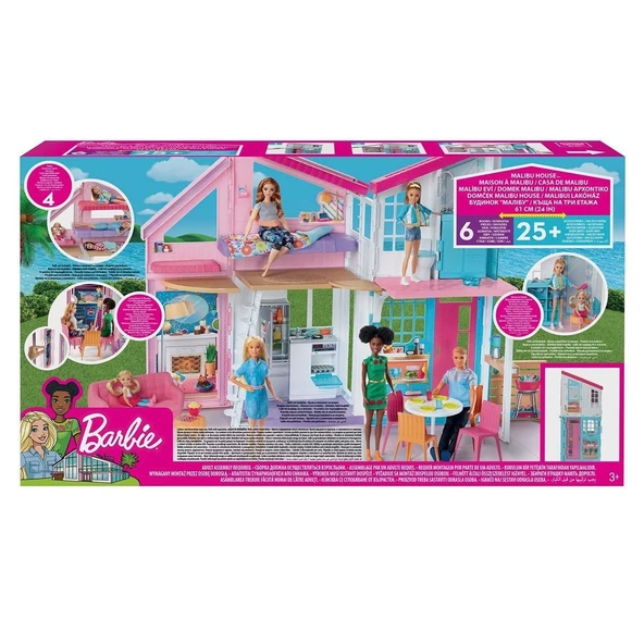YUMURCAK TOYZ FXG57 Barbie'nin Muhteşem Malibu Evi Kız Erkek Çocuk Oyuncak Eğitici Oyuncaklar ürün görseli 1