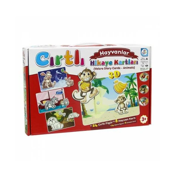 YUMURCAK TOYZ LC7205 Laço, Cırtlı Hikaye Kartları Hayvanlar Kız Erkek Çocuk Oyuncak Eğitici Oyuncaklar ürün görseli 1