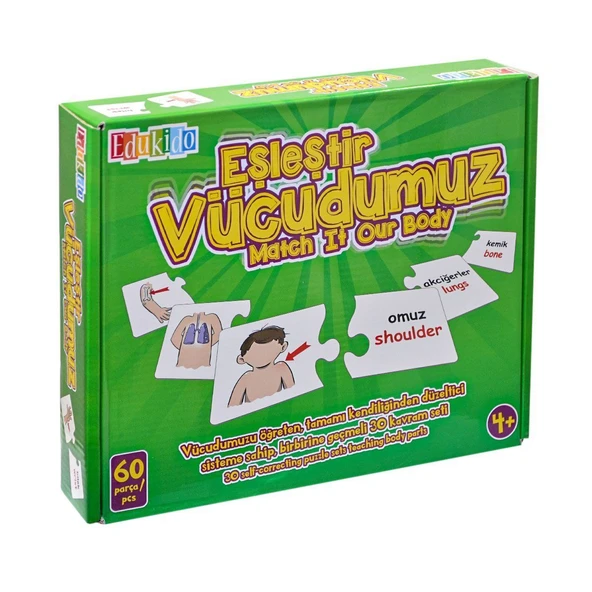 YUMURCAK TOYZ EDU-1008 Vücudumuz Eşleştir Oyunu -Chiva Kız Erkek Çocuk Oyuncak Eğitici Oyuncaklar ürün görseli 1
