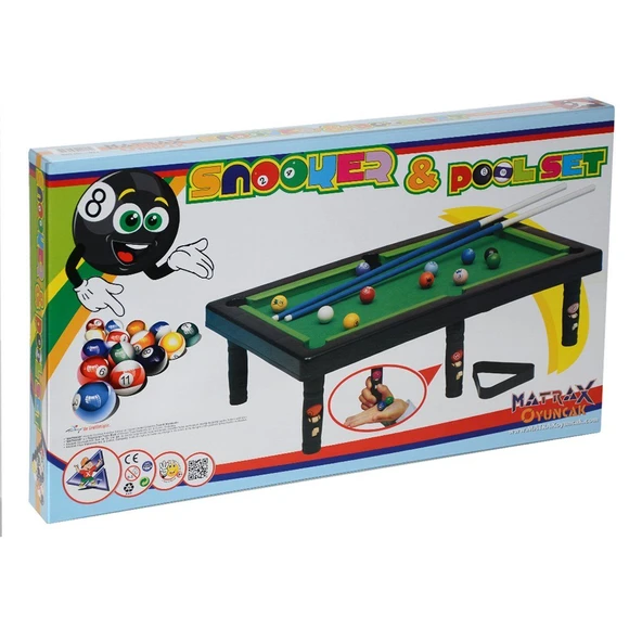 YUMURCAK TOYZ 011 Snooker Poolset Bilardo Oyunu -Akçiçek Kız Erkek Çocuk Oyuncak Eğitici Oyuncaklar ürün görseli 1