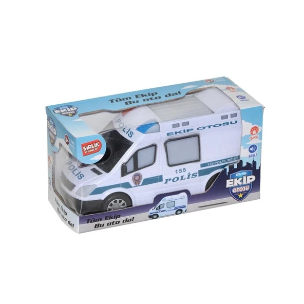 YUMURCAK TOYZ Çarp Dönsün Sesli Işıklı ve Anonslu Polis Minibüsü Kız Erkek Çocuk Oyuncak Eğitici Oyuncaklar ürün görseli 1