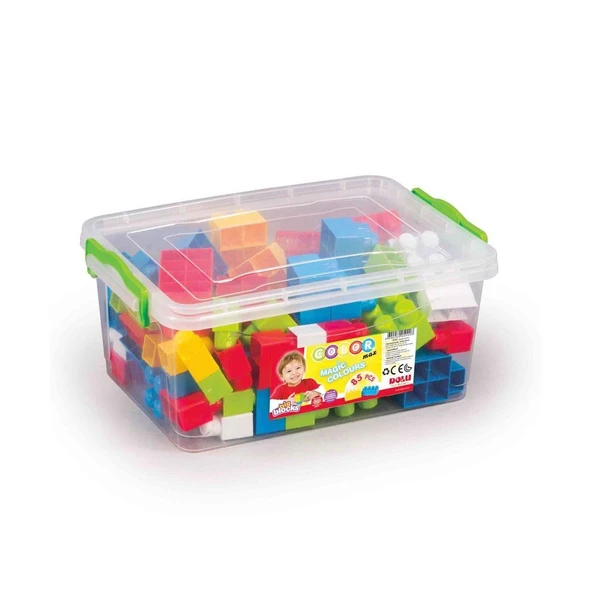 YUMURCAK TOYZ 5090 Dolu Sandıkta Büyük Renkli Bloklar 85 Parça Kız Erkek Çocuk Oyuncak Eğitici Oyuncaklar ürün görseli 1