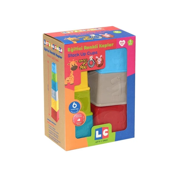 YUMURCAK TOYZ 30798 Eğitici Kaplar Renkli Zoo -Enfal Kız Erkek Çocuk Oyuncak Eğitici Oyuncaklar ürün görseli 1
