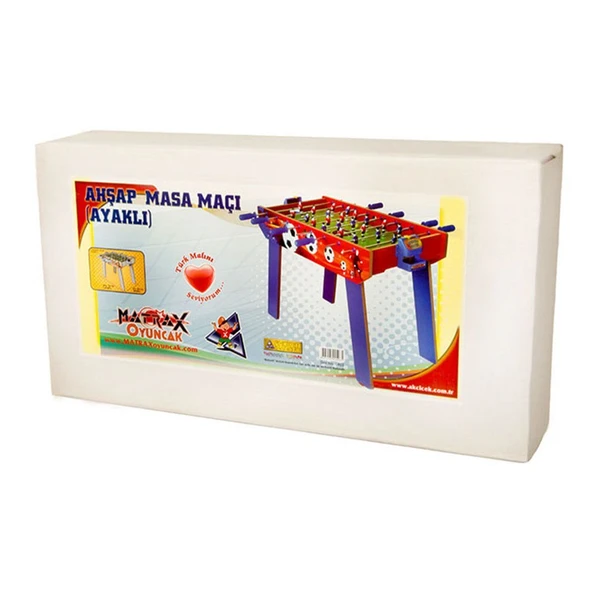 YUMURCAK TOYZ 403 Matrax, Ahşap Masa Maçı Oyunu Ayaklı Kız Erkek Çocuk Oyuncak Eğitici Oyuncaklar ürün görseli 1