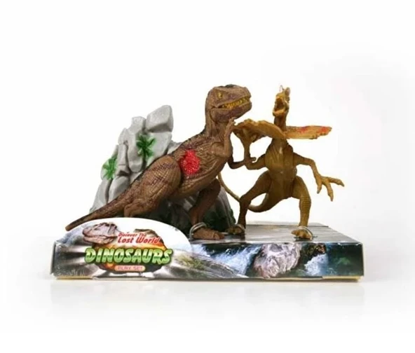 YUMURCAK TOYZ İkili Model Dinozor Figür T-Rex-Dilophosaurus Kız Erkek Çocuk Oyuncak Eğitici Oyuncaklar ürün görseli 1