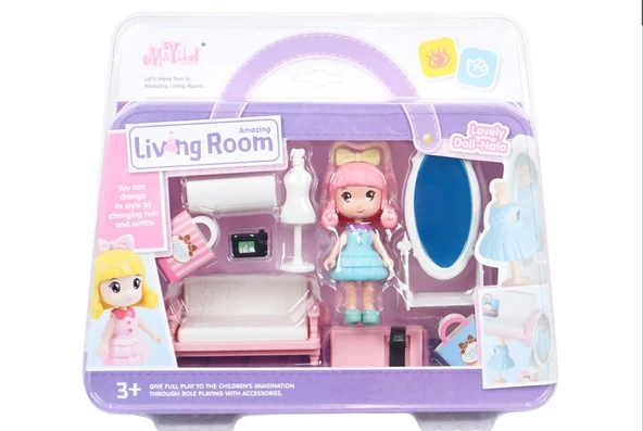 YUMURCAK TOYZ Maylla'nın Oturma Odası Mini Oyun Seti Kız Erkek Çocuk Oyuncak Eğitici Oyuncaklar ürün görseli 1