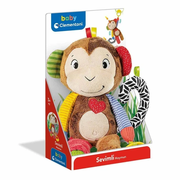 YUMURCAK TOYZ 64187 Baby Clementoni - Minik Maymun Kız Erkek Çocuk Oyuncak Eğitici Oyuncaklar ürün görseli 1