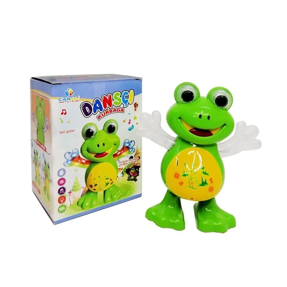YUMURCAK TOYZ Pilli Işıklı Müzikli Danscı Kurbağa Oyuncak Kız Erkek Çocuk Oyuncak Eğitici Oyuncaklar ürün görseli 1