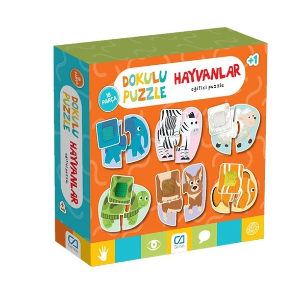 YUMURCAK TOYZ CA.5126 CA Games, Dokulu Hayvanlar Puzzle Kız Erkek Çocuk Oyuncak Eğitici Oyuncaklar ürün görseli 1