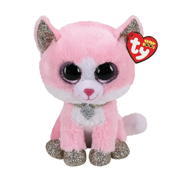 YUMURCAK TOYZ TY Beanie Boos Pembe Peluş Kedi Fiona 24cm Kız Erkek Çocuk Oyuncak Eğitici Oyuncaklar ürün görseli 1