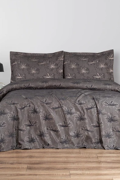 Hermes 3 Parça Çift Kişilik Pike Takımı 230x250 Antrasit ürün görseli 1